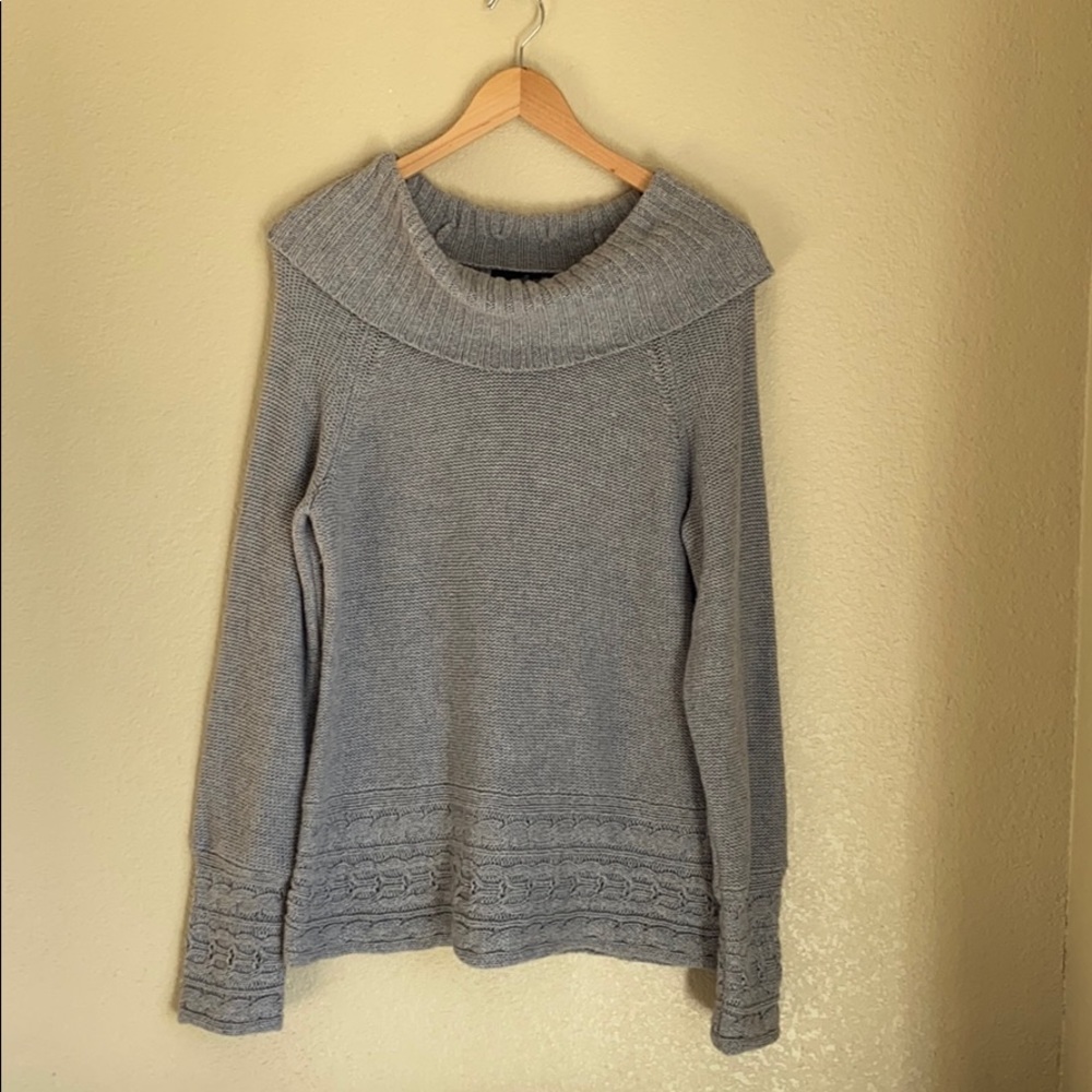 Will Smith Cowl Neck Cable Knit Sweater
